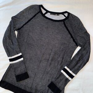 Rag & Bone Black and White Crew Neck Sweater